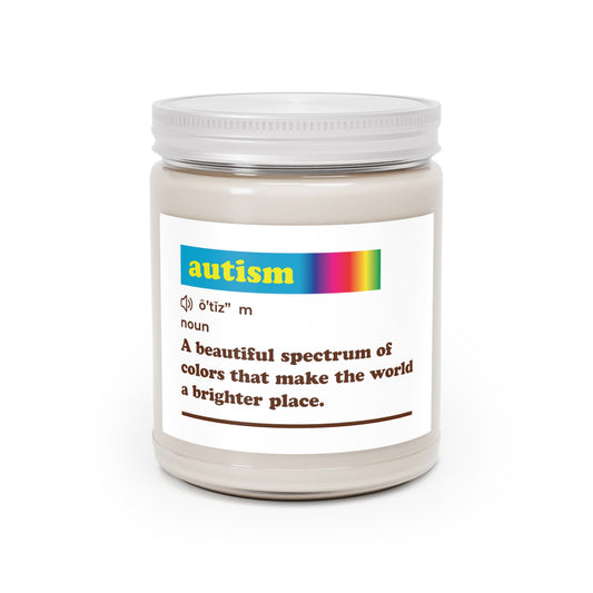 Autism Definition - A Beautiful Spectrum Of Colours That Make The World A Brighter Place Scented Candle, 9oz